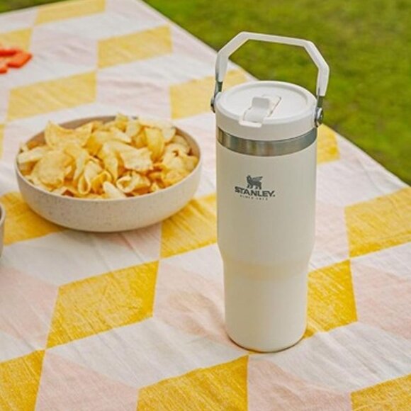 New Stainless Steel Tumbler with Straw - Vacuum Insulated Cold for 12 Hours
